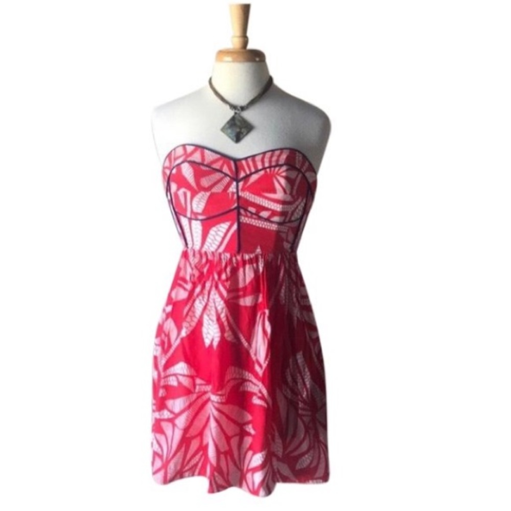 Alice & Trixie 100% silk strapless dress